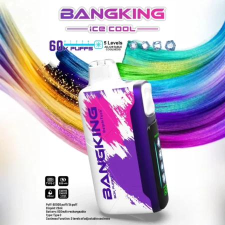 Alternative view of Bang King 60000 拋棄式電子煙｜LED 螢幕顯示 × 五檔冰度調節｜超長續航大容量・多款口味